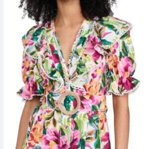FARM Rio Multicolor Floral Dress with Ruffles